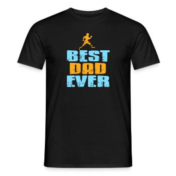 Best DAD Ever Cool Retro Prosthesis Father T-Shirt - Men's T-Shirt - black - Front - AI Model Male 178 light (178cm)