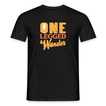One Legged Wonder Retro Funny Prosthesis Designs - Men's T-Shirt - black - Front - AI Model Male 178 light (178cm)
