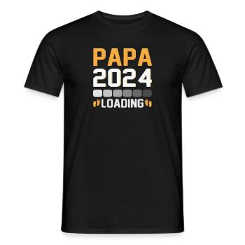 Schwangerschaft Werdende Eltern Geschenk Papa 2024 - Männer T-Shirt - Schwarz - Vorne - AI Model Male 178 light (178cm)