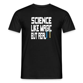 Science Like Magic But Real Funny Science Teacher - Männer T-Shirt - Schwarz - Vorne - AI Model Male 178 light (178cm)