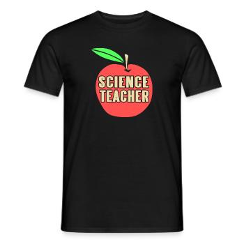 Science Teacher Cute Retro Teacher Designs - Men's T-Shirt - black - Front - AI Model Male 178 light (178cm)