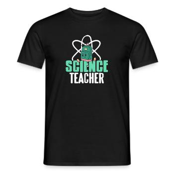 Science Teacher Cute Retro Teacher Designs - Men's T-Shirt - black - Front - AI Model Male 178 light (178cm)