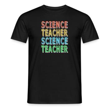 Rétro Vintage SCIENCE TEACHER Designs - T-shirt homme - noir - Devant - AI Model Male 178 light (178cm)