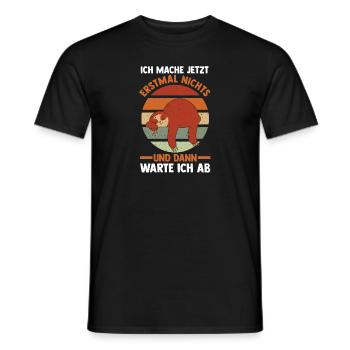 Ich Mach Jetzt Erstmal Nichts Faultier - Männer T-Shirt - Schwarz - Vorne - AI Model Male 178 light (178cm)