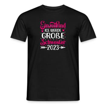 Ich Werde Große Schwester 2023 Schwangerschaft - Männer T-Shirt - Schwarz - Vorne - AI Model Male 178 light (178cm)
