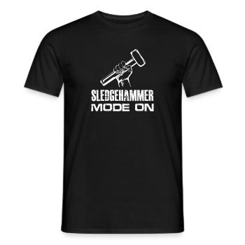 Mode marteau sur Conception pour une démolition - T-shirt homme - noir - Devant - AI Model Male 178 light (178cm)