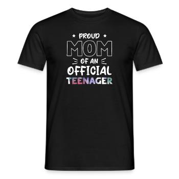 Fière maman d’un adolescent officiel de 13 ans. - T-shirt homme - noir - Devant - AI Model Male 178 light (178cm)