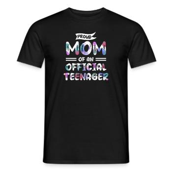 Fière maman d’un adolescent officiel de 13 ans. - T-shirt homme - noir - Devant - AI Model Male 178 light (178cm)