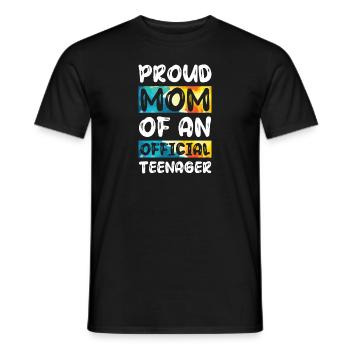 Fière maman d’un adolescent officiel de 13 ans. - T-shirt homme - noir - Devant - AI Model Male 178 light (178cm)