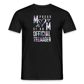 Fière maman d’un adolescent officiel de 13 ans. - T-shirt homme - noir - Devant - AI Model Male 178 light (178cm)
