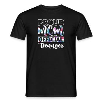 Fière maman d’un adolescent officiel de 13 ans. - T-shirt homme - noir - Devant - AI Model Male 178 light (178cm)