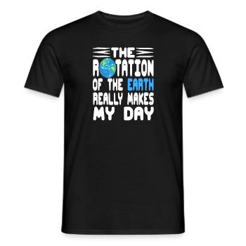 Rotation Of The Earth Really Makes My Day Retro - Männer T-Shirt - Schwarz - Vorne - AI Model Male 178 light (178cm)