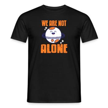 Nous ne sommes pas seuls Retro Vintage Space Planets - T-shirt homme - noir - Devant - AI Model Male 178 light (178cm)