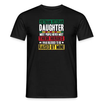 Fière fille d’un vétéran du Vietnam - T-shirt homme - noir - Devant - AI Model Male 178 light (178cm)
