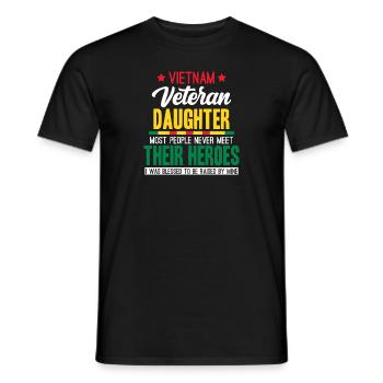 Fière fille d’un vétéran du Vietnam - T-shirt homme - noir - Devant - AI Model Male 178 light (178cm)