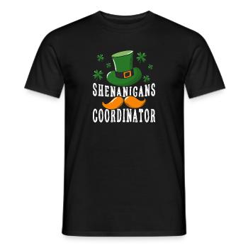 Coordonnatrice de Shenanigan’s de Merry St. Patrick’s - T-shirt homme - noir - Devant - AI Model Male 178 light (178cm)