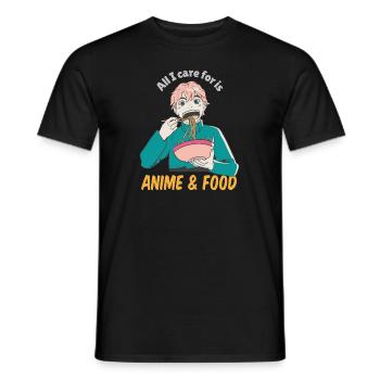 Tout ce qui m’importe, c’est Anime & Food Retro Anime Lover - T-shirt homme - noir - Devant - AI Model Male 178 light (178cm)
