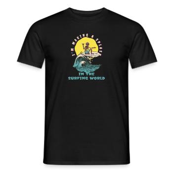 Je fais sensation dans le monde du surf Surfer - T-shirt homme - noir - Devant - AI Model Male 178 light (178cm)