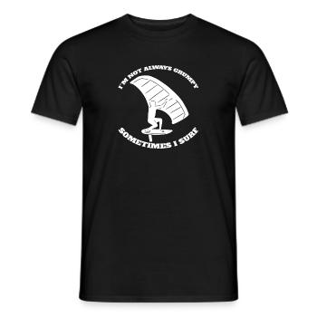 Windsurfing Kitesurfer Windsurfer Kitesurfing - Männer T-Shirt - Schwarz - Vorne - AI Model Male 178 light (178cm)