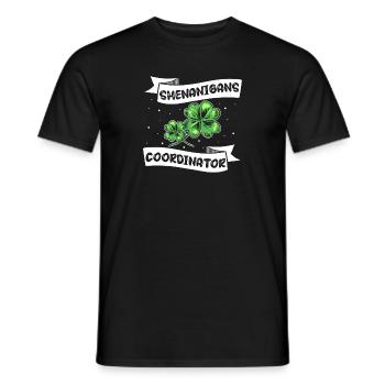 Coordonnatrice de Shenanigan’s de Merry St. Patrick’s - T-shirt homme - noir - Devant - AI Model Male 178 light (178cm)