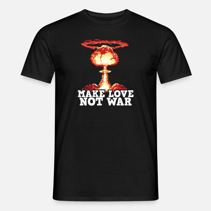 MakeLove, NotWar - Männer T-Shirt - Schwarz