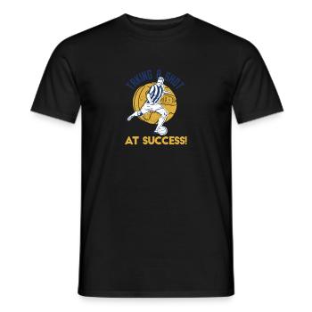 Taking A Shot At Success! Cool Football Designs - Men's T-Shirt - black - Front - AI Model Male 178 light (178cm)