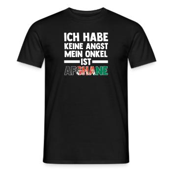 Ich habe keine Angst mein Onkel ist Afghanin - Männer T-Shirt - Schwarz - Vorne - AI Model Male 178 light (178cm)
