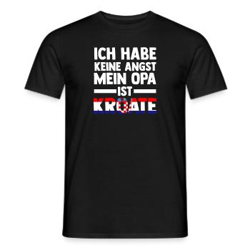 Ich habe keine Angst mein Opa ist Kroate - Männer T-Shirt - Schwarz - Vorne - AI Model Male 178 light (178cm)