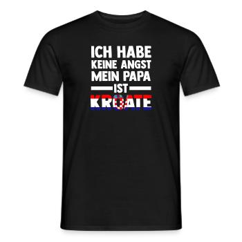 Ich habe keine Angst mein Papa ist Kroate - Männer T-Shirt - Schwarz - Vorne - AI Model Male 178 light (178cm)