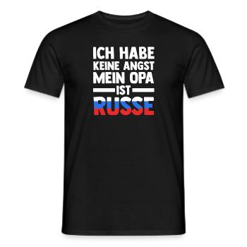 Ich habe keine Angst mein Opa ist Russe - Männer T-Shirt - Schwarz - Vorne - AI Model Male 178 light (178cm)