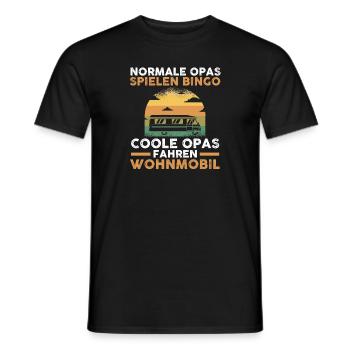 Normale Opas spielen Bingo coole Opas fahren Wohnm - Männer T-Shirt - Schwarz - Vorne - AI Model Male 178 light (178cm)
