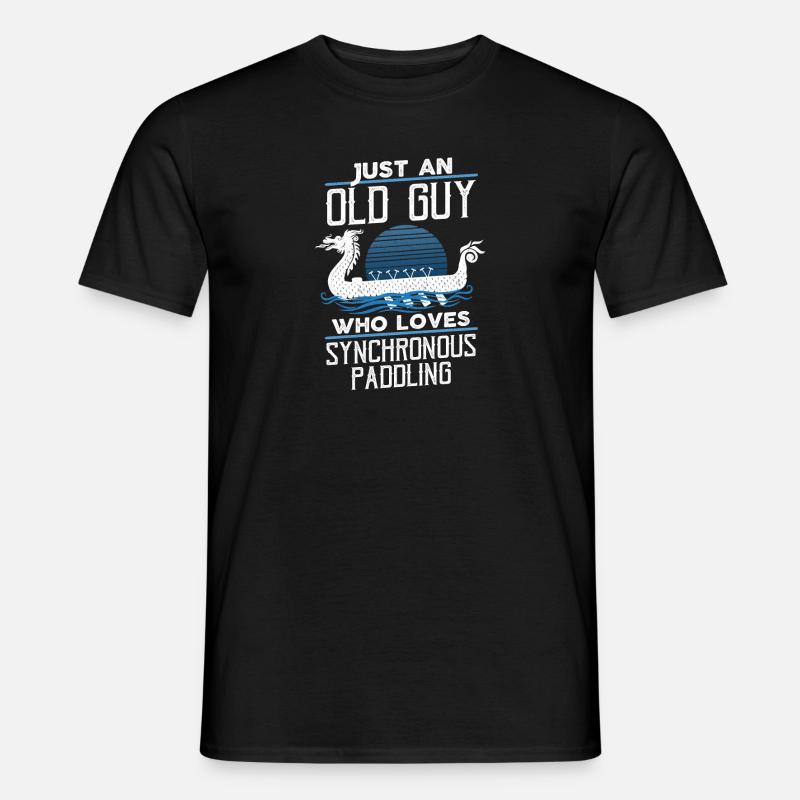 Wikinger nordisch Drachenboot - Männer T-Shirt - Schwarz