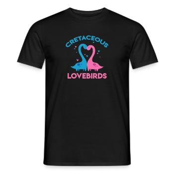 The inseparables of the Cretaceous Valentine's Day - Men's T-Shirt - black - Front - AI Model Male 178 light (178cm)