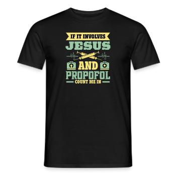 Anesthetist Anaesthesiologist Anesthesia - Men's T-Shirt - black - Front - AI Model Male 178 light (178cm)