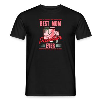 Best MOM Painter Ever Retro Funny Painter Designs - Männer T-Shirt - Schwarz - Vorne - AI Model Male 178 light (178cm)