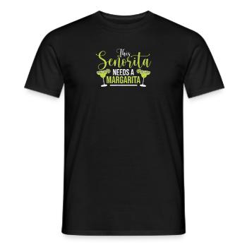 Diese Señorita braucht eine Margarita Lustige - Männer T-Shirt - Schwarz - Vorne - AI Model Male 178 light (178cm)
