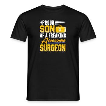 Proud Son Of A Freaking Awesome Surgeon Funny - Männer T-Shirt - Schwarz - Vorne - AI Model Male 178 light (178cm)