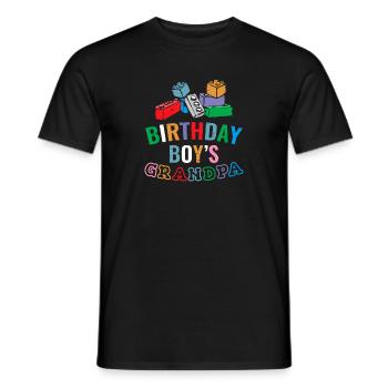 Geburtstagskind Opa Bauklötze - Männer T-Shirt - Schwarz - Vorne - AI Model Male 178 light (178cm)