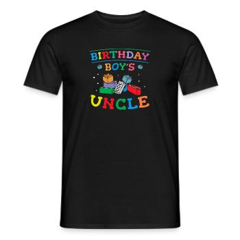 Oncle du garçon d’anniversaire Bauklötze - T-shirt homme - noir - Devant - AI Model Male 178 light (178cm)