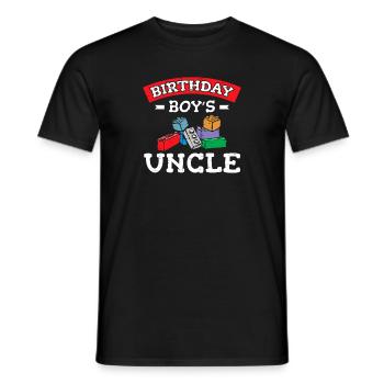 Onkel Des Geburtstagskindes Bauklötze - Männer T-Shirt - Schwarz - Vorne - AI Model Male 178 light (178cm)