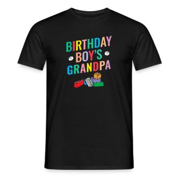 Geburtstagskind Opa Bauklötze - Männer T-Shirt - Schwarz - Vorne - AI Model Male 178 light (178cm)