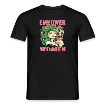 Autonomiser les femmes Medusa Rétro Mythologie grecque Designs - T-shirt homme - noir - Devant - AI Model Male 178 light (178cm)