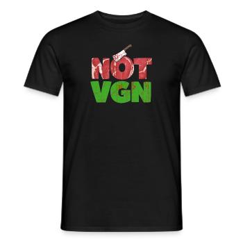 Nicht Veganer - Not Vegan - Männer T-Shirt - Schwarz - Vorne - AI Model Male 178 light (178cm)