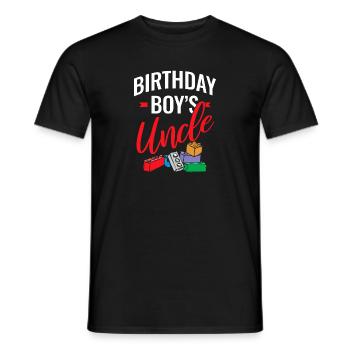 Oncle du garçon d’anniversaire Bauklötze - T-shirt homme - noir - Devant - AI Model Male 178 light (178cm)