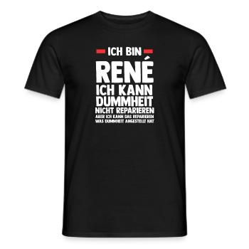 Rene - Männer T-Shirt - Schwarz - Vorne - AI Model Male 178 light (178cm)