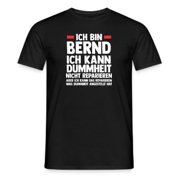 Bernd - Männer T-Shirt - Schwarz - Vorne - AI Model Male 178 light (178cm)