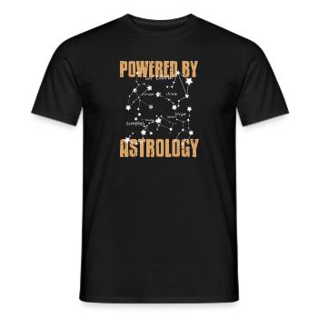 Propulsé par astrologie rétro astrologue vintage - T-shirt homme - noir - Devant - AI Model Male 178 light (178cm)
