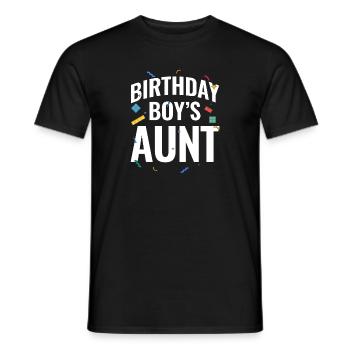 Blocs de construction de la tante du garçon d’anniversaire - T-shirt homme - noir - Devant - AI Model Male 178 light (178cm)