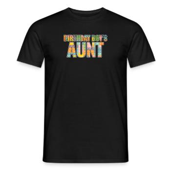Blocs de construction de la tante du garçon d’anniversaire - T-shirt homme - noir - Devant - AI Model Male 178 light (178cm)