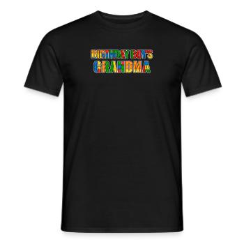 Birthday Kids Grandma Building Blocks - T-shirt homme - noir - Devant - AI Model Male 178 light (178cm)